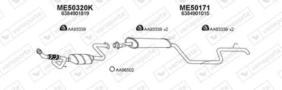 Sistema de gases de escape Mercedes-Benz VITO Bus · Mercedes-Benz VITO Van