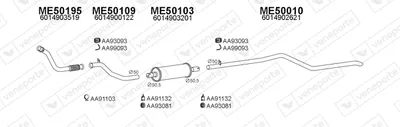 Sistema de gases de escape Mercedes-Benz T1 Van · Mercedes-Benz SPRINTER 2-t Van · Mercedes-Benz SPRINTER 3-t Van