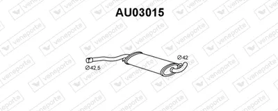 silenciador del medio Audi 80 B1 Saloon · Vw PASSAT B1 · Vw PASSAT B1 Variant
