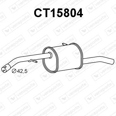 Silenciador posterior Citroën C3 II · Citroën DS3 · Citroën C3 II Hatchback Van