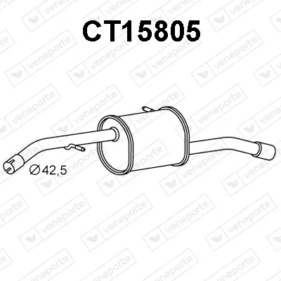 Silenciador posterior Citroën C3 II · Citroën DS3 · Citroën C3 II Hatchback Van