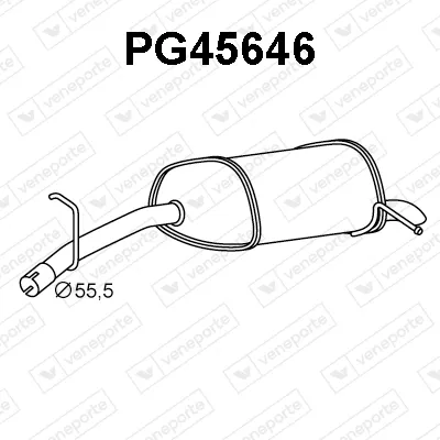 Silenciador posterior Citroën XM · Peugeot 407 · Peugeot 407 SW