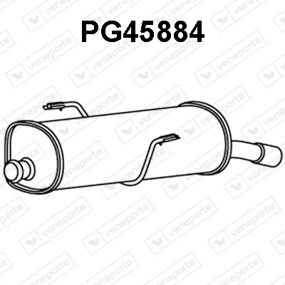 Silenciador posterior Peugeot 206+