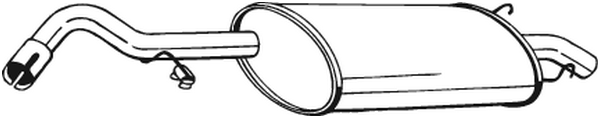 Silenciador posterior Ford ESCORT V Saloon · Ford ORION III
