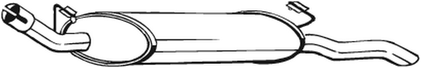Silenciador posterior Opel VECTRA A Hatchback · Vauxhall CAVALIER Mk III Hatchback