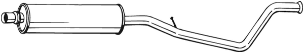 silenciador del medio Citroën C4 Coupe · Citroën C4 I · Peugeot 307