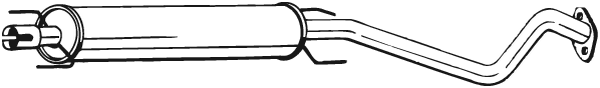 silenciador del medio Opel ASTRA G Hatchback · Opel ASTRA G Estate · Opel ASTRA G Saloon