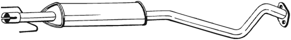 silenciador del medio Opel ASTRA G Hatchback · Opel ASTRA G Estate · Opel ASTRA G Saloon