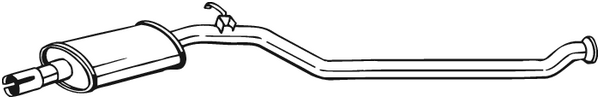 silenciador del medio Peugeot 206 Hatchback