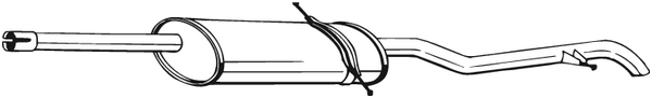 Silenciador posterior Mercedes-Benz VANEO