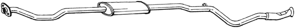 silenciador del medio Peugeot 106 I · Peugeot 106 Van I Hatchback Van