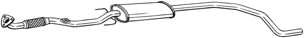 silenciador del medio Opel CORSA D · Opel CORSA D Hatchback Van · Vauxhall CORSA Mk III