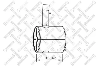 Silenciador central/posterior STELLOX 82-03085-SX