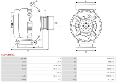 Alternador Volvo XC90 I · Volvo S80 II