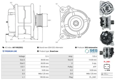 Alternador Nissan ALMERA II Hatchback · Nissan ALMERA II · Nissan MICRA III