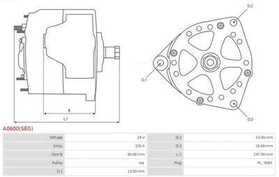 Alternador AS-PL A0600(SEG)