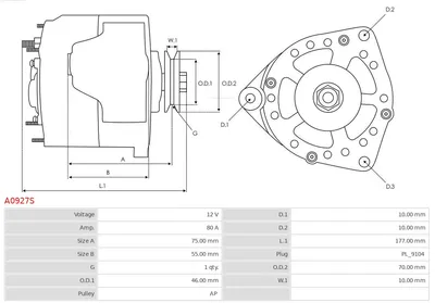 Alternador Audi 100 C2 Saloon · Audi 100 C3 Saloon · Audi 100 C2 Avant