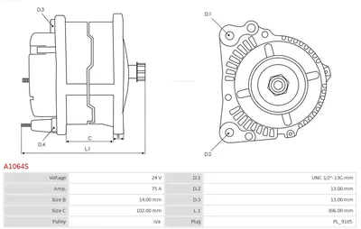 Alternador AS-PL A1064S