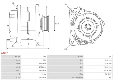 Alternador AS-PL A2017