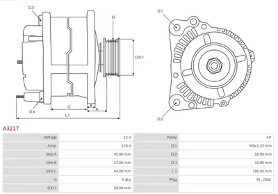 Alternador Hyundai SONATA IV · Hyundai TRAJET · Hyundai SANTA FÉ I