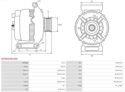 Alternador Mercedes-Benz G-CLASS · Mercedes-Benz VIANO · Mercedes-Benz VITO Bus