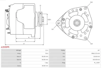 Alternador Citroën ZX · Citroën SAXO · Citroën BERLINGO / BERLINGO FIRST Box Body/MPV