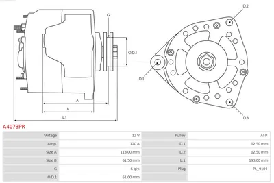 Alternador Alfa Romeo 159 · Alfa Romeo 159 Sportwagon · Fiat STILO