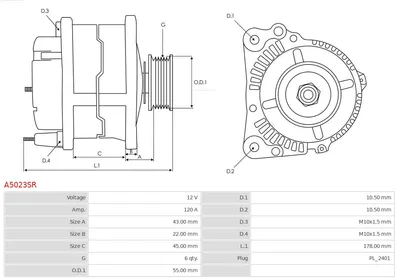 Alternador Citroën BERLINGO / BERLINGO FIRST Box Body/MPV · Citroën BERLINGO / BERLINGO FIRST MPV · Citroën XSARA