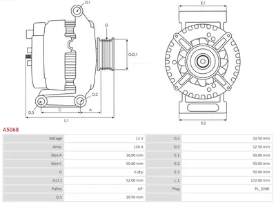 Alternador AS-PL A5068