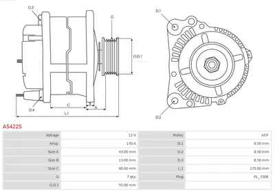 Alternador Subaru IMPREZA Hatchback · Subaru FORESTER