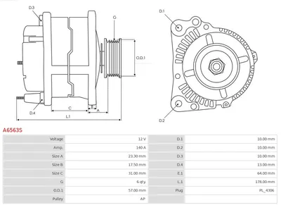 Alternador Cadillac SEVILLE · Cadillac DEVILLE