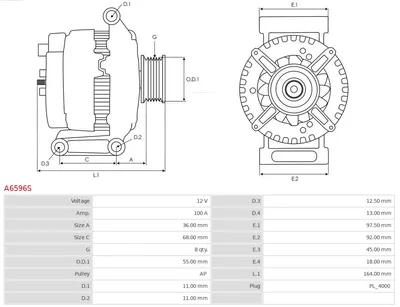 Alternador Toyota TUNDRA Pickup
