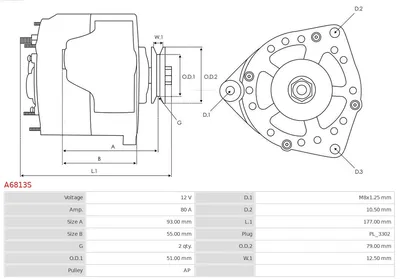Alternador AS-PL A6813S