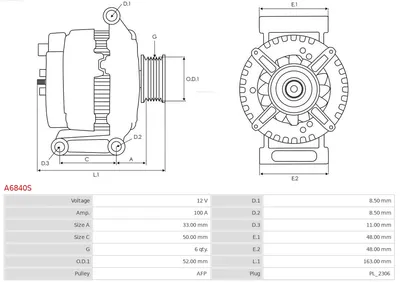 Alternador Toyota AURIS · Toyota AURIS Estate · Toyota COROLLA Hatchback
