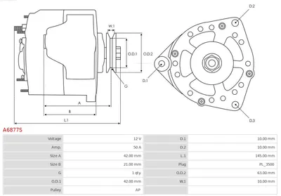 Alternador AS-PL A6877S