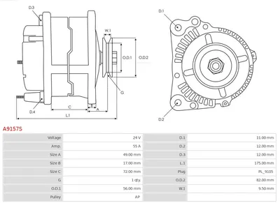 Alternador AS-PL A9157S