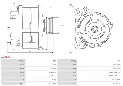 Alternador Kia CARNIVAL II