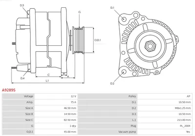 Alternador Kia PREGIO Van · Kia K2700