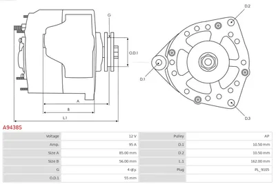 Alternador AS-PL A9438S