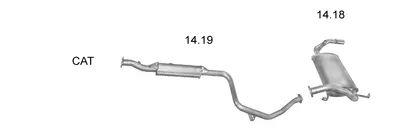 Sistema de gases de escape Proton PERSONA 300 · Mitsubishi COLT V