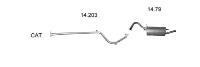 Sistema de gases de escape Mitsubishi LANCER V Station Wagon