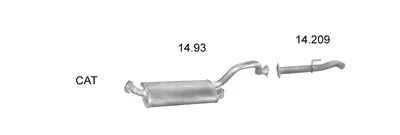 Sistema de gases de escape Mitsubishi PAJERO II Canvas Top · Mitsubishi PAJERO II