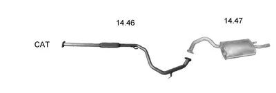 Sistema de gases de escape Mitsubishi GALANT VII Saloon · Mitsubishi GALANT VII