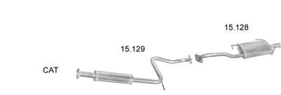 Sistema de gases de escape Nissan SUNNY III Liftback · Nissan SUNNY III Hatchback