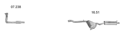 Sistema de gases de escape Alfa Romeo 145