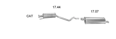 Sistema de gases de escape Opel ASTRA F Hatchback · Vauxhall ASTRA Mk III Estate · Vauxhall ASTRA Mk III Hatchback