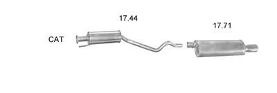 Sistema de gases de escape Vauxhall ASTRA Mk III Hatchback · Opel ASTRA F Hatchback