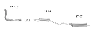 Sistema de gases de escape Opel ASTRA F Hatchback · Vauxhall ASTRA Mk III Hatchback · Vauxhall ASTRAVAN Mk III Estate Van