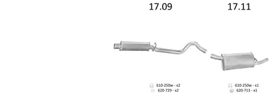 Sistema de gases de escape Opel CORSA A TR · Opel CORSA A Hatchback · Vauxhall NOVA Hatchback