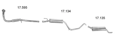 Sistema de gases de escape Opel CORSA B